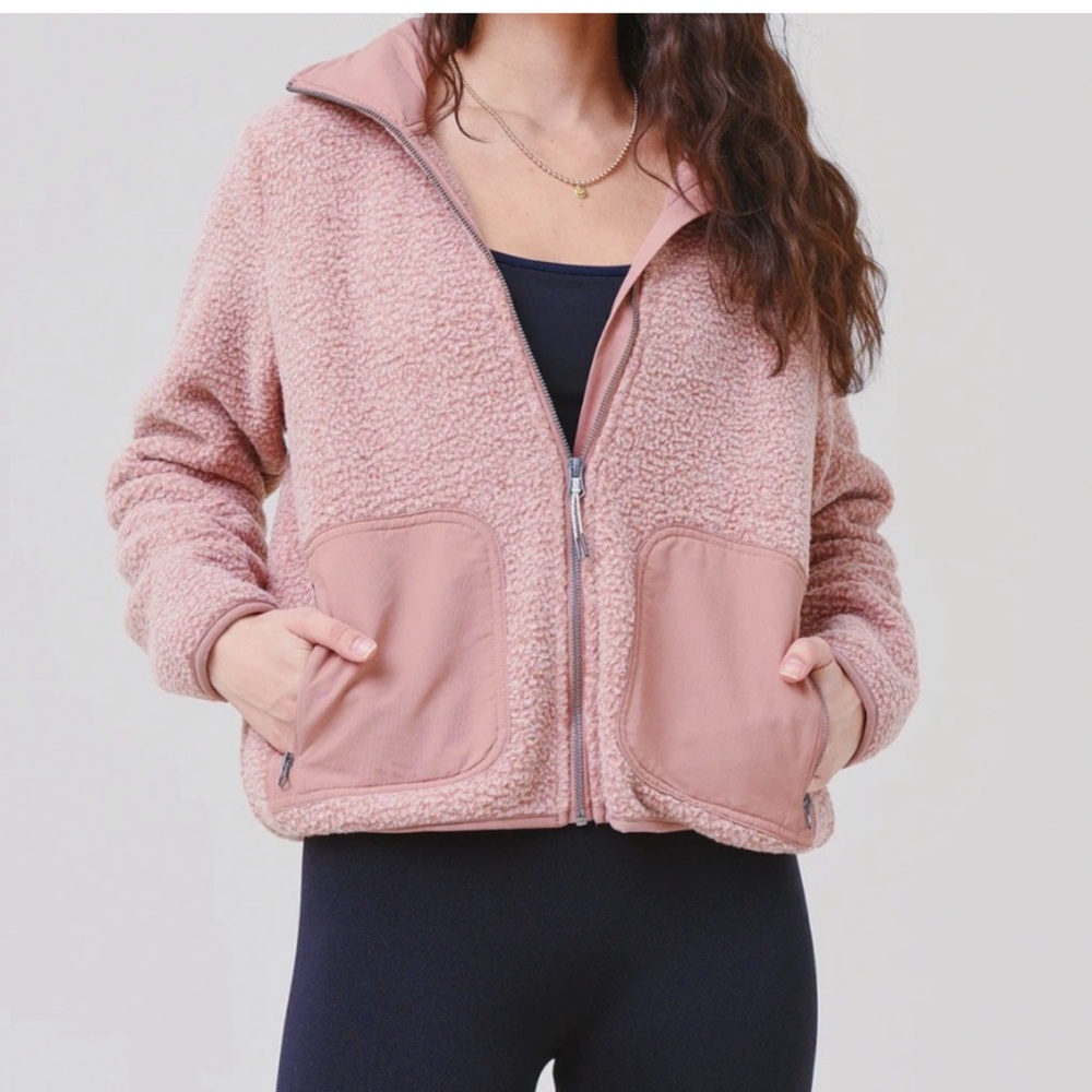 Vuori Women's Alpine Fleece Sherpa Pink Terracota Jacket M